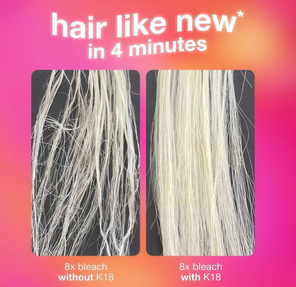 K18 Leave-In Molecular Repair Hair Mask, Patented, Lasting Repair For Dry, Frizzy, Damaged Hair, Reverse Damage In 4 Minutes From Bleach, Color, Chemical Services + Heat